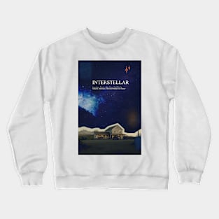 Interstellar movie poster, sci fi, adventure movie fan art Crewneck Sweatshirt